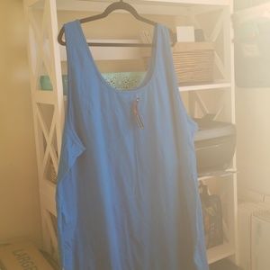 Plus sz blue tank dress